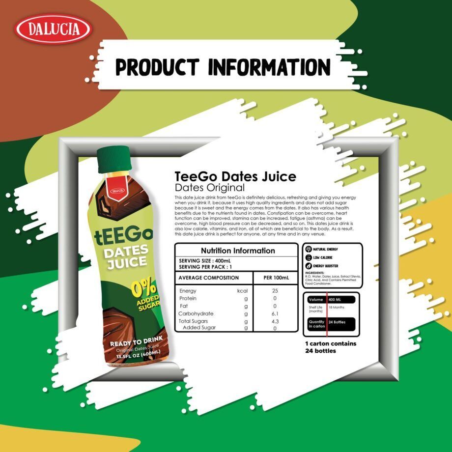 Kurma Fruit Drink 400ml (Original Flavour) - Image 2